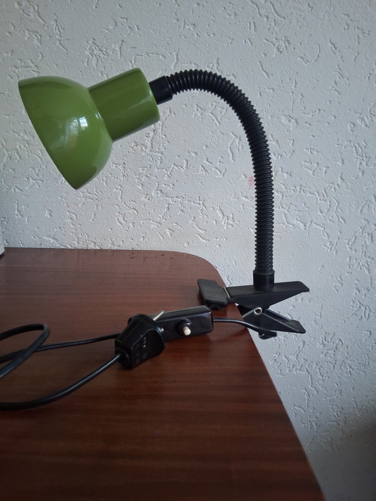 Vintage retro Klemlamp met Flexibele Arm, Overige merken, Gebruikt, Ophalen of Verzenden, Groen