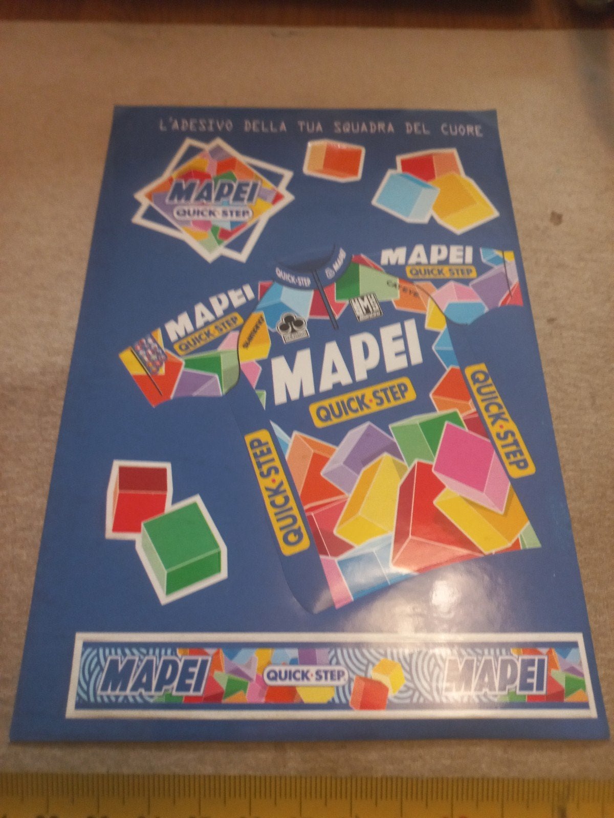 Mapei Quick-Step Wielerploeg Stickerblad - Nieuw, Verzamelen, Ophalen of Verzenden, Nieuw, Sport