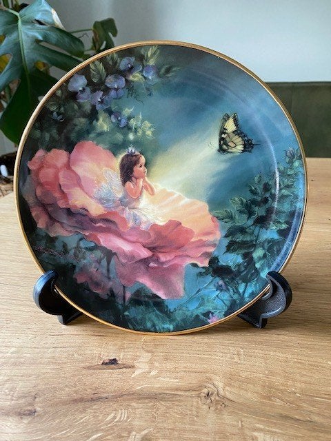 Decoratieve plaat: Golden Butterfly, Antiek en Kunst, Ophalen of Verzenden