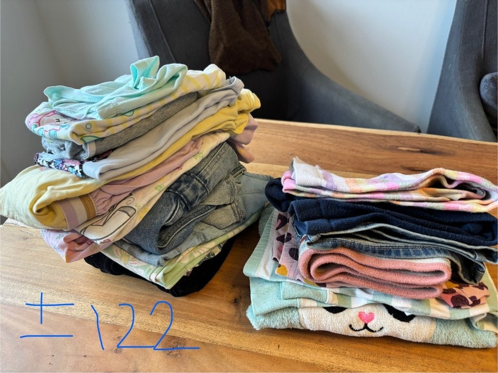 Pakket kinderkleding en schoenen, Ophalen, Gebruikt, Overige maten