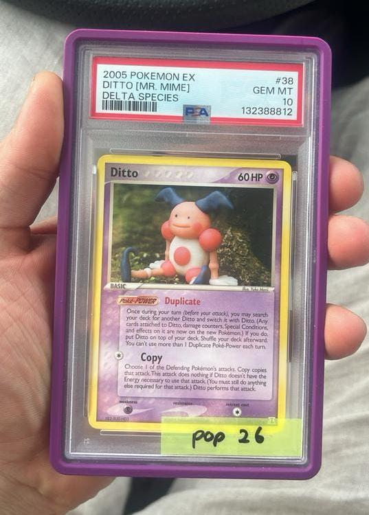 2005 Pokémon EX Ditto [Mr. Mime] Delta Species PSA 10, Ophalen of Verzenden, Zo goed als nieuw, Losse kaart