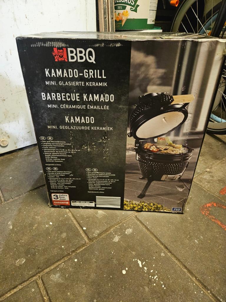 BBQ Kamado-Grill Mini. Glasierte Keramik Barbecue Kamado, Tuin en Terras, Ophalen, Nieuw, BBQ