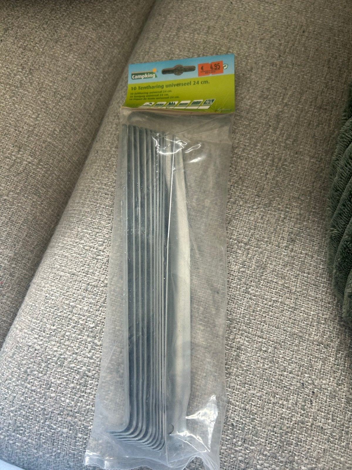 Campking Tentharingen Universeel 24 cm (10 stuks), Ophalen, Nieuw