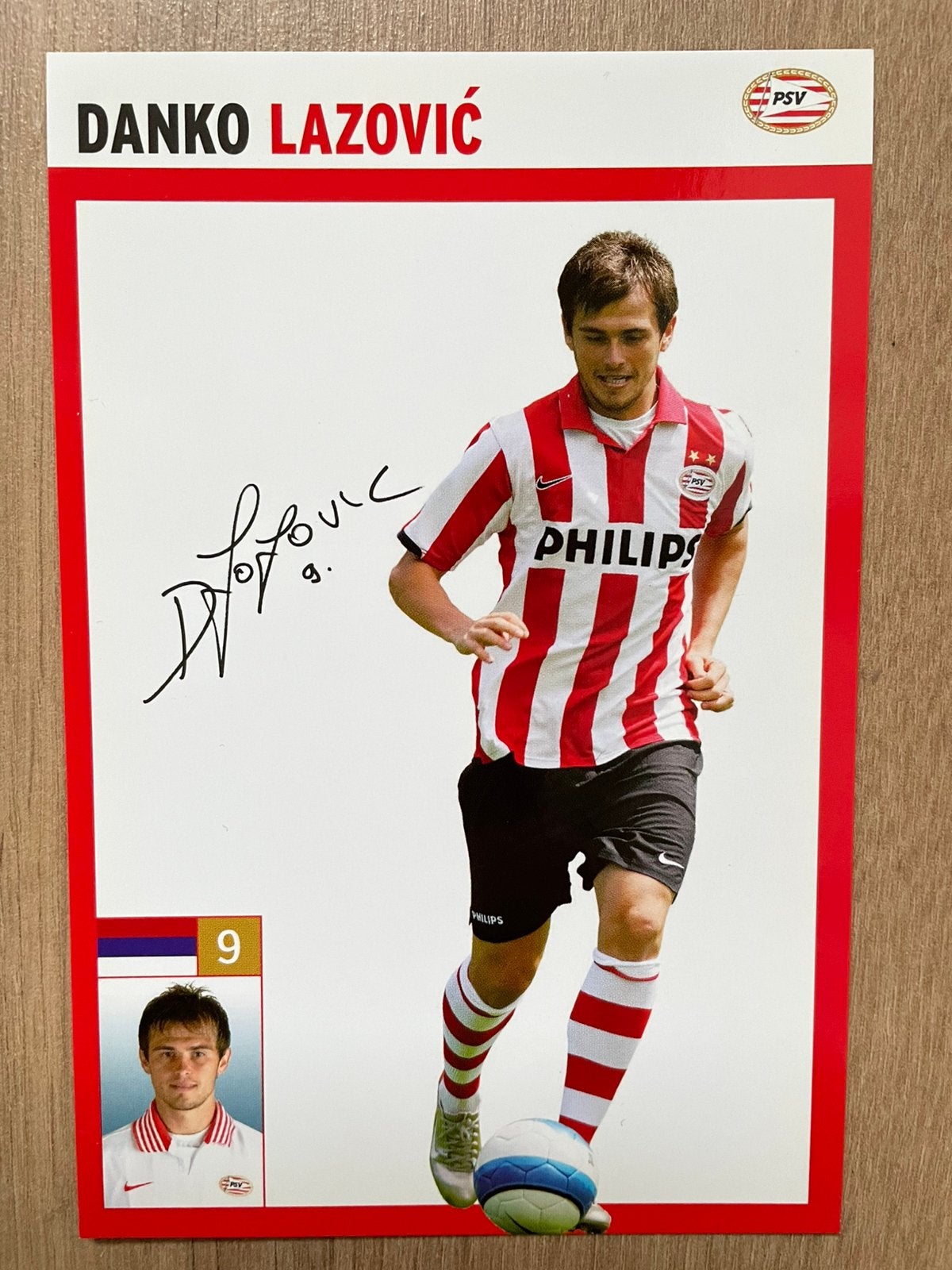Fotokaart Lazovic (PSV) ., Ophalen of Verzenden, Nieuw, PSV, Spelerskaart