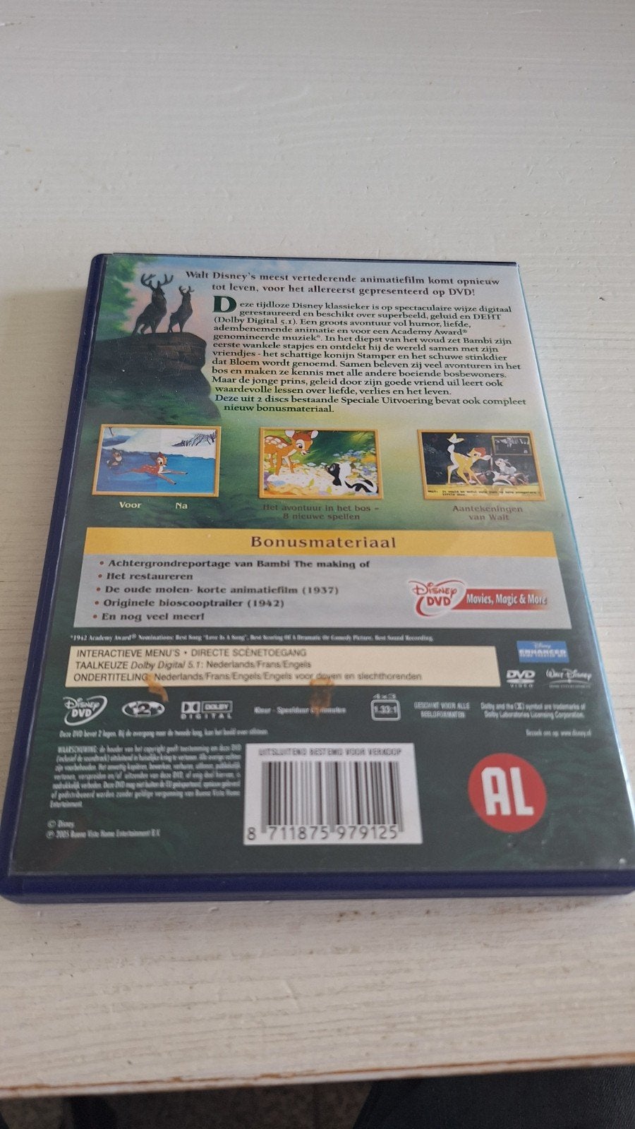 Walt Disney's Bambi - 2-Disc Speciale Uitvoering DVD, Gebruikt, Animatie, Alle leeftijden, Nederlands