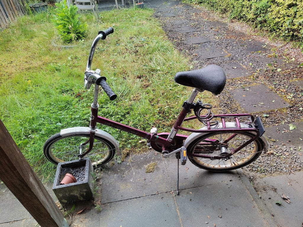 Oud vouwfiets, Gebruikt, Heren, Deels opvouwbaar, Ophalen