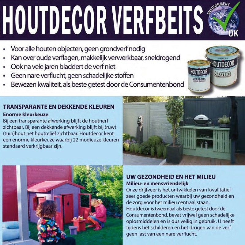 Hermadix Houtdecor 654 Mahonie 2500ML, Ophalen, Hout, Minder dan 3 meter