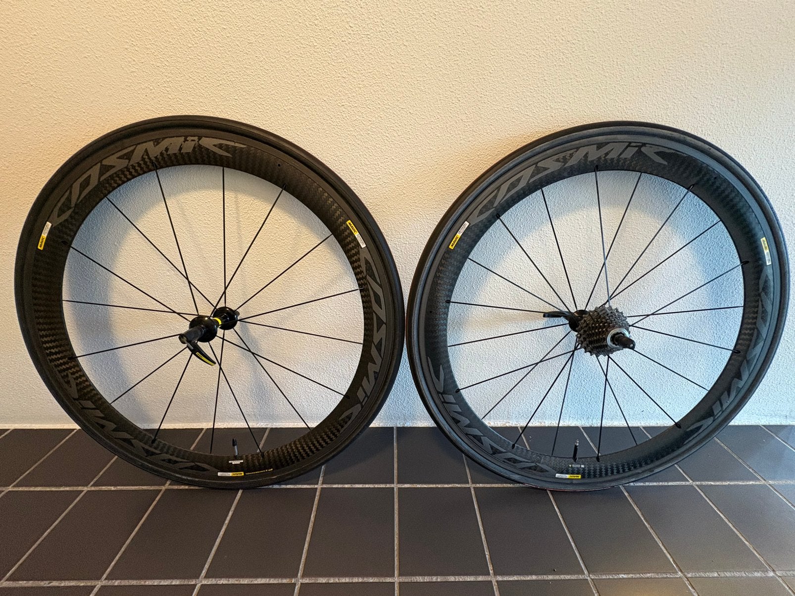 Mavic Cosmic Pro Carbon Exalith 45mm Racefiets Wielen, Ophalen, Zo goed als nieuw, Racefiets, Carbon