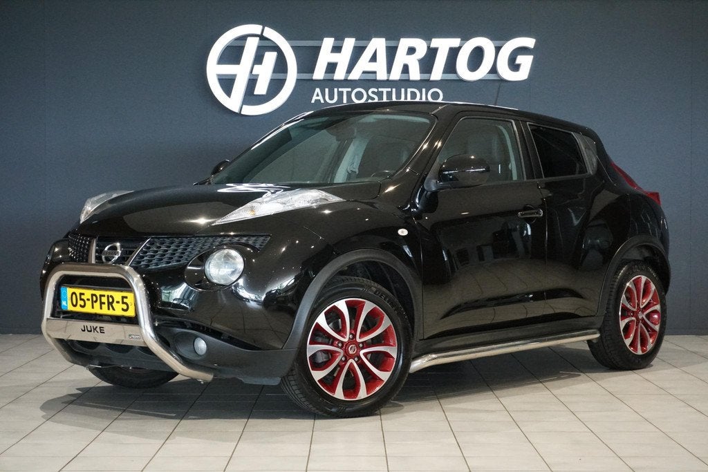 Nissan Juke 1.6 Tekna + LEDER / CAMERA / NAVI / TREKHAAK, Auto's, Nissan, Euro 5, Stoelverwarming, 4 cilinders, SUV of Terreinwagen