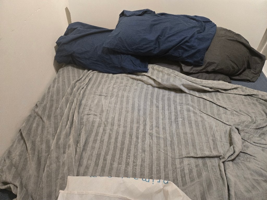 Bed 2 Persoons gratis ophalen, Huis en Inrichting, Slaapkamer | Bedden, Ophalen, Strak, Gebruikt, Wit
