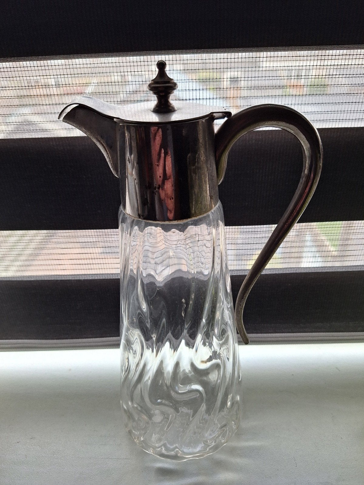 Antieke Glazen Kan / Claret Jug, Ophalen of Verzenden, Gebruikt, Glas