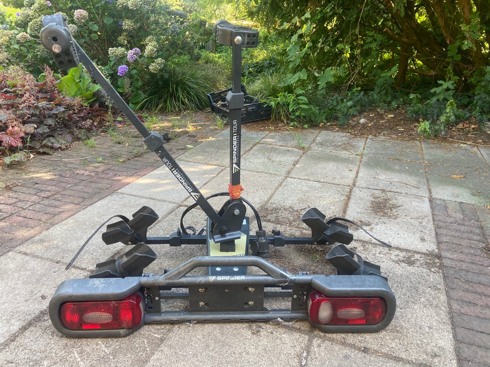Fietsendrager voor twee fietsen, merk Spinder, Ophalen, Gebruikt, Brede banden, 2 fietsen