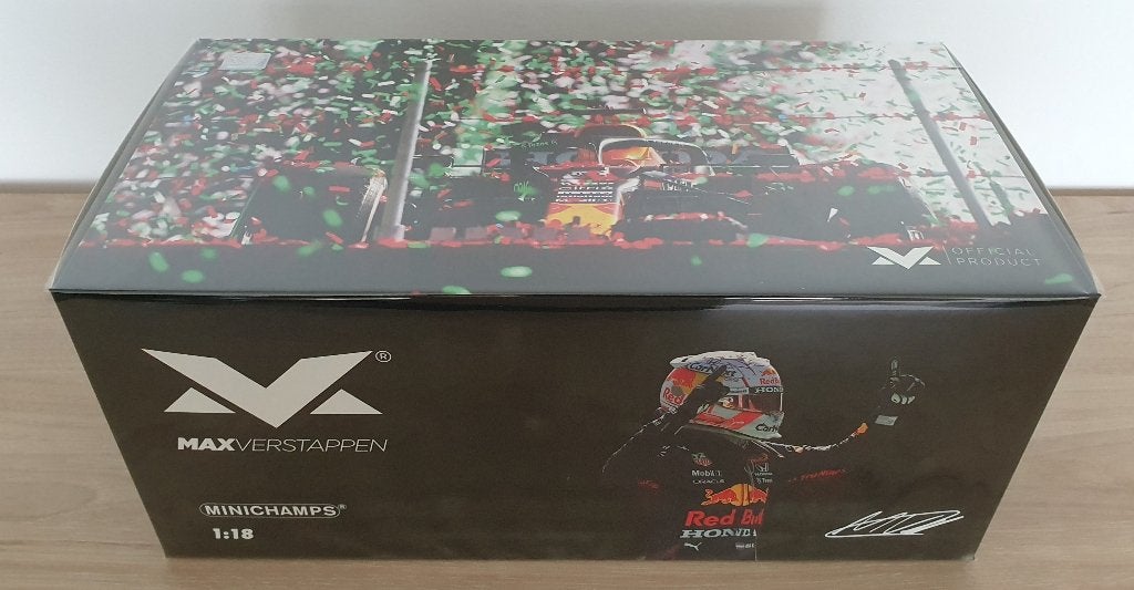 GP Mexico 2021 Max Verstappen MiniChamps 1:18 NIEUW, Hobby en Vrije tijd, Modelauto's | 1:18, Ophalen of Verzenden, Nieuw, Auto