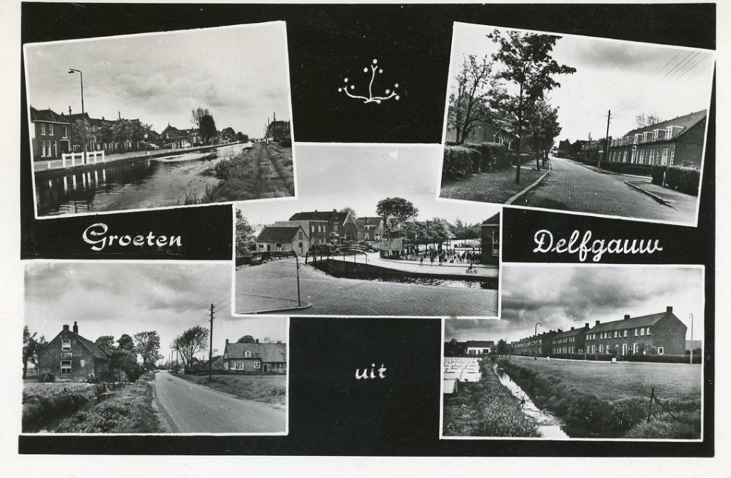 DELFGAUW – Groeten uit Delfgauw Vijfluik 1960 (VC046), Verzenden, 1940 tot 1960, Gelopen, Zuid-Holland