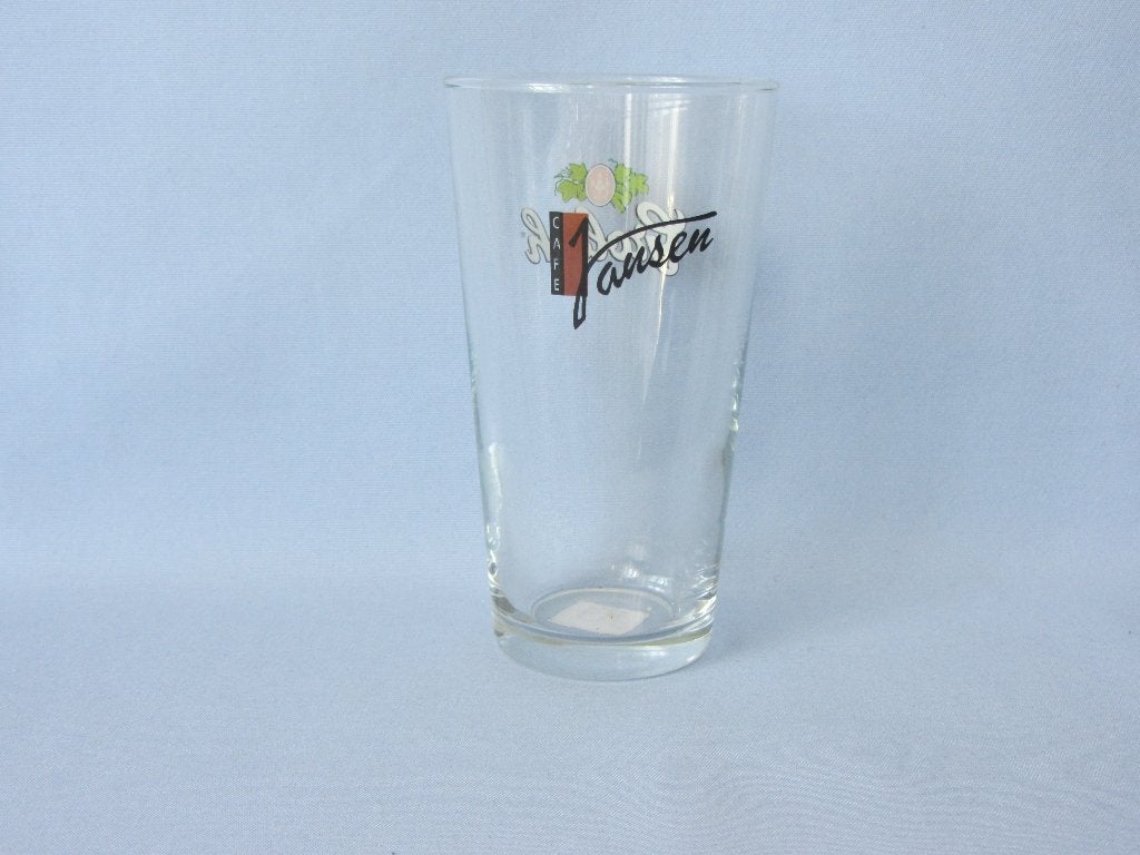 grolsch schout glas: cafe jansen, Ophalen of Verzenden, Zo goed als nieuw, Glas of Glazen, Grolsch