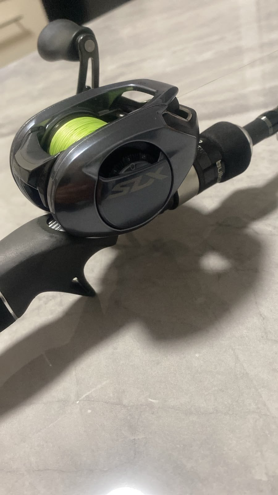 Bullseye Skipwhip met Shimano SLX 71 HG - Zo goed als nieuw, Ophalen of Verzenden