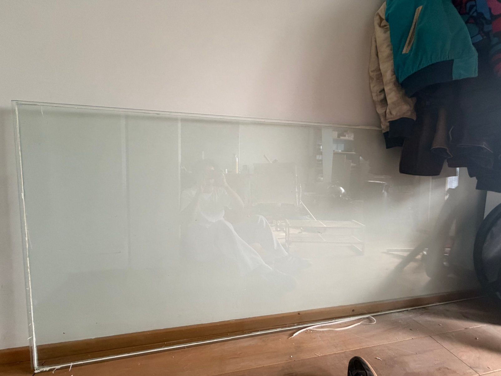 Veiligheids glasplaat 2,25 m2, 8mm dikte., Ophalen, Zo goed als nieuw