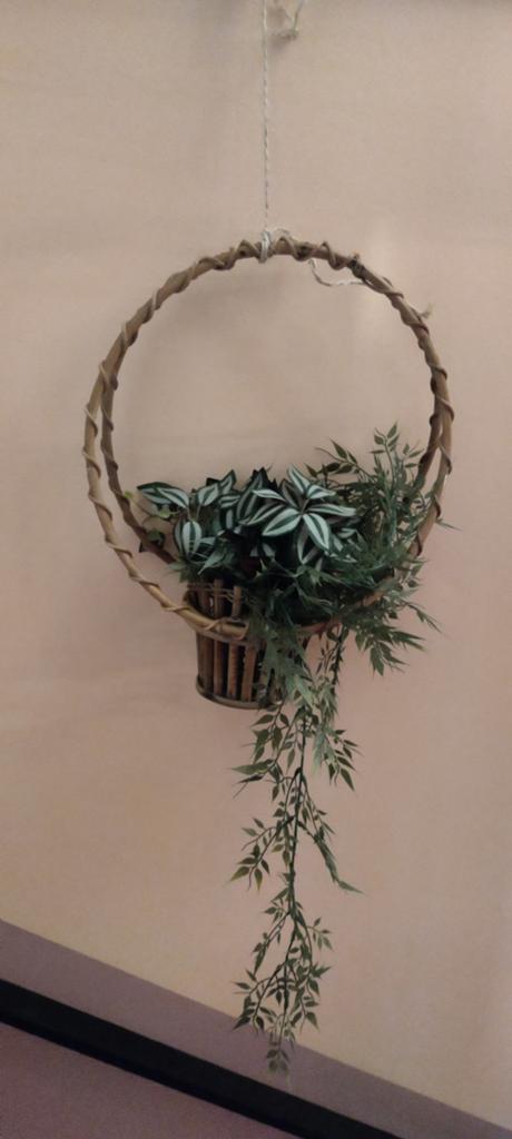 Retro rotan plantenhanger, Ophalen, Huis en Inrichting