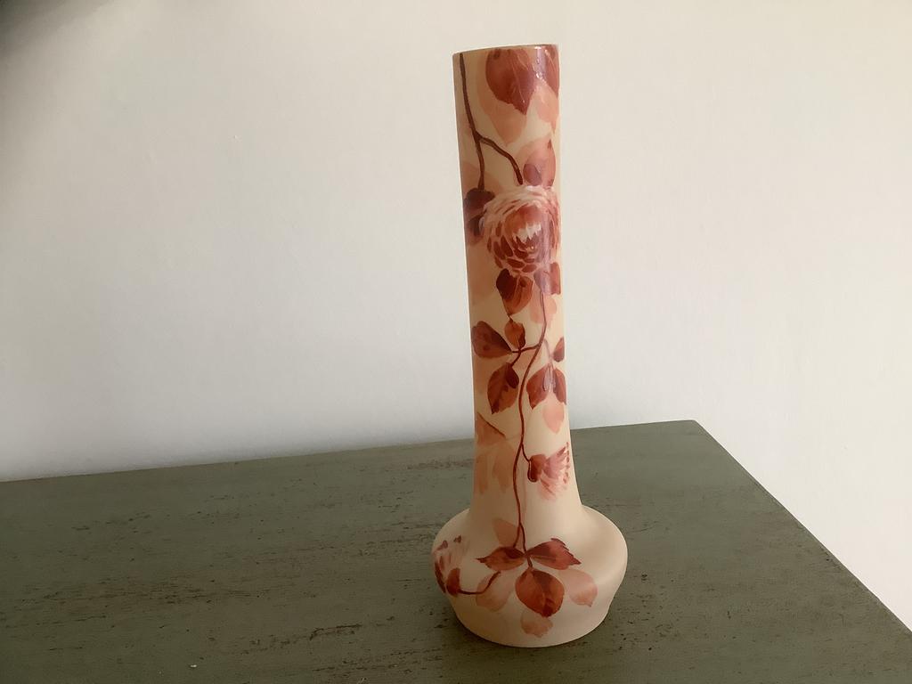 Oude Melkglas Bloemenvaas, Antiek en Kunst, Ophalen of Verzenden
