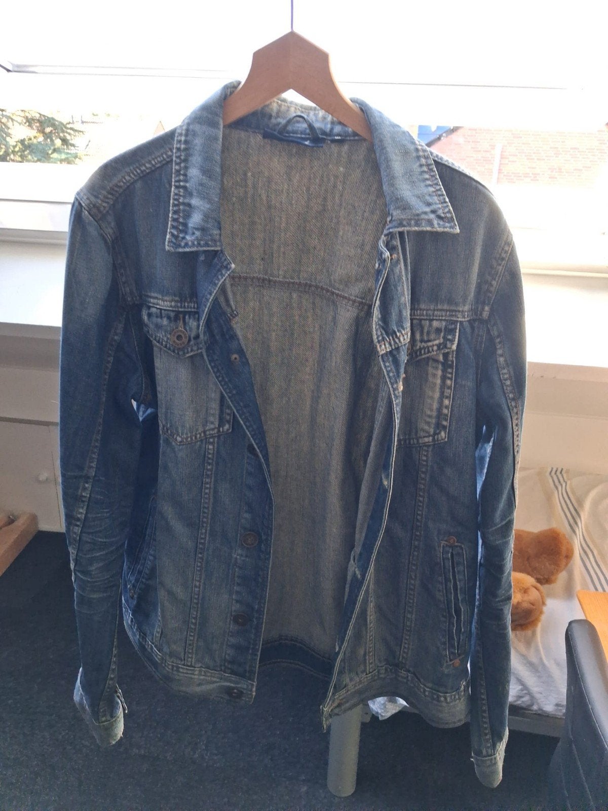 spijkerjas maat M, Kleding | Heren, Ophalen, Zo goed als nieuw, Maat 48/50 (M), Blauw