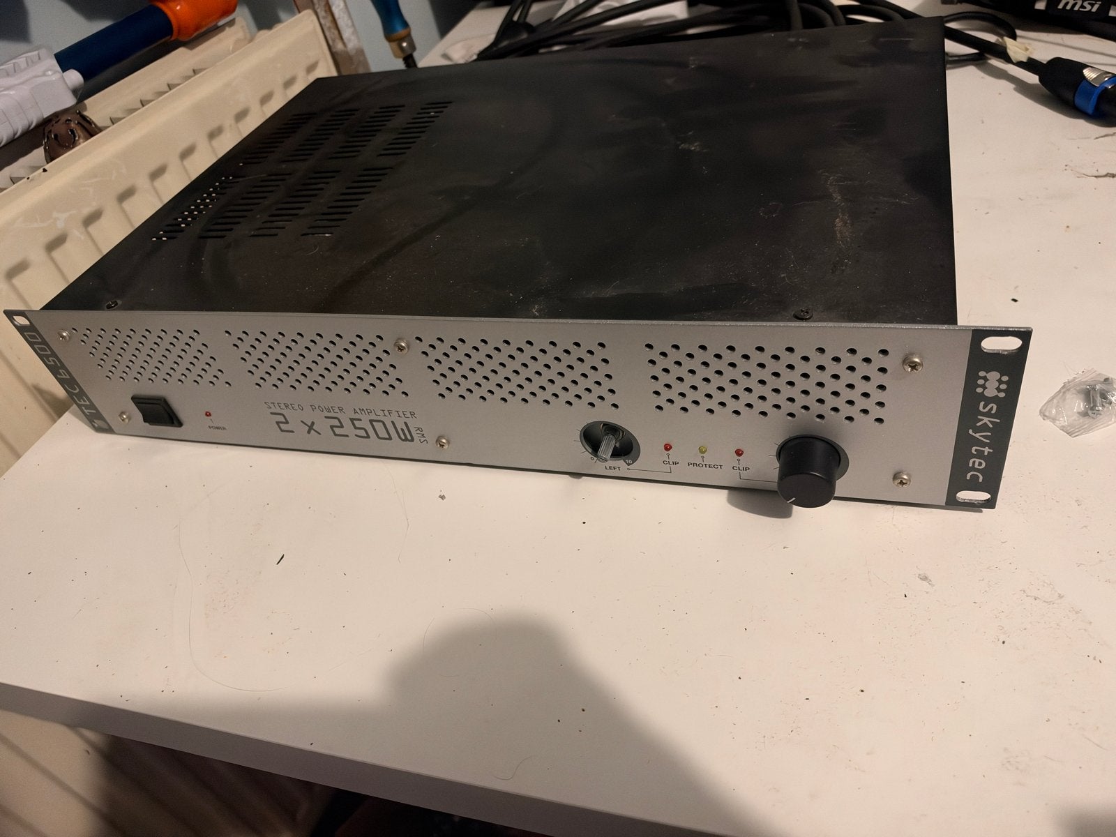 Skytec TEC 6500 Stereo Eindversterker 2x250W, Overige merken, Gebruikt, Ophalen of Verzenden, 120 watt of meer