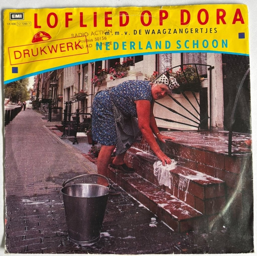 Drukwerk – Loflied Op Dora, Cd's en Dvd's, Vinyl Singles, Gebruikt, Nederlandstalig, Overige typen, Originele persing, 7 inch
