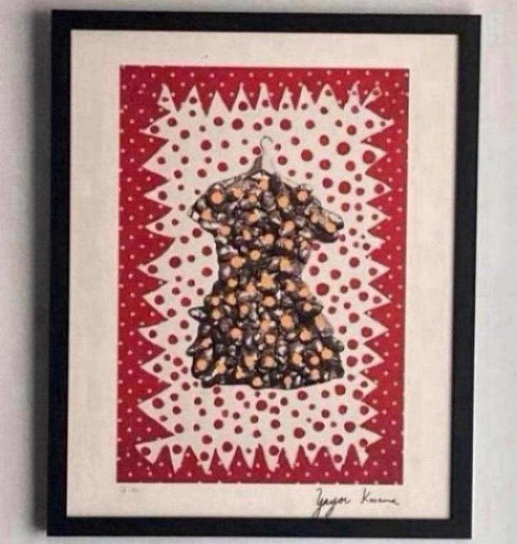 Yayoi Kusama : lithografie (40 bij 50 cm), Antiek en Kunst, Kunst | Litho's en Zeefdrukken, Ophalen of Verzenden