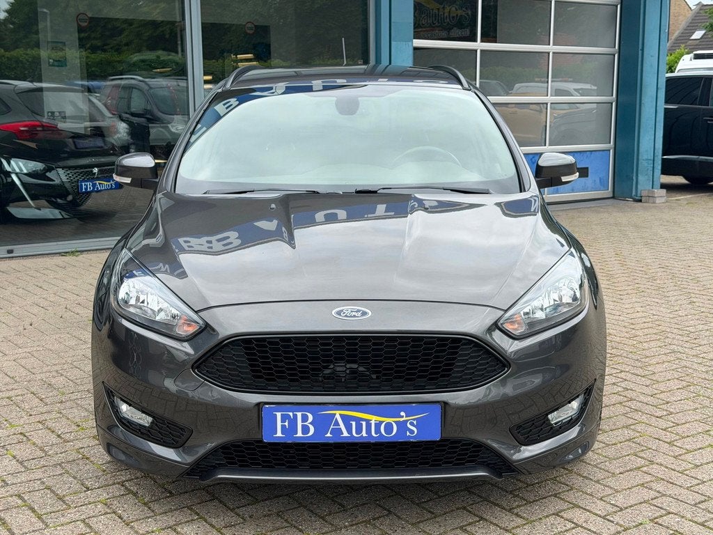 Ford Focus Wagon 1.0 EcoBoost ST Line Airco Lmv Carplay, Auto's, Ford, Zwart, 1283 kg, Origineel Nederlands, Handgeschakeld