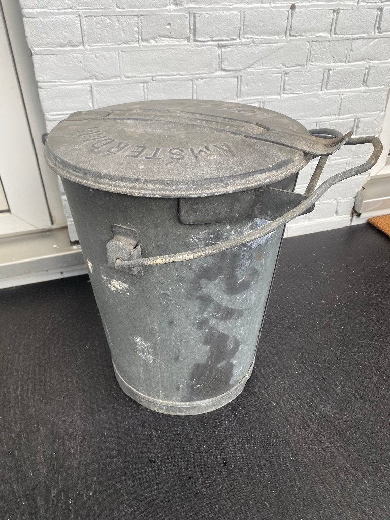 Amsterdamse Vuilnisbak jaren 50 Retro, Huis en Inrichting, Woonaccessoires | Prullenbakken, Ophalen, Gebruikt, 40 liter of meer