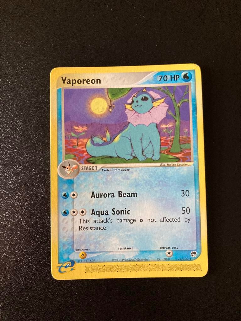 Pokemon kaart Vaporeon, Ophalen of Verzenden, Zo goed als nieuw