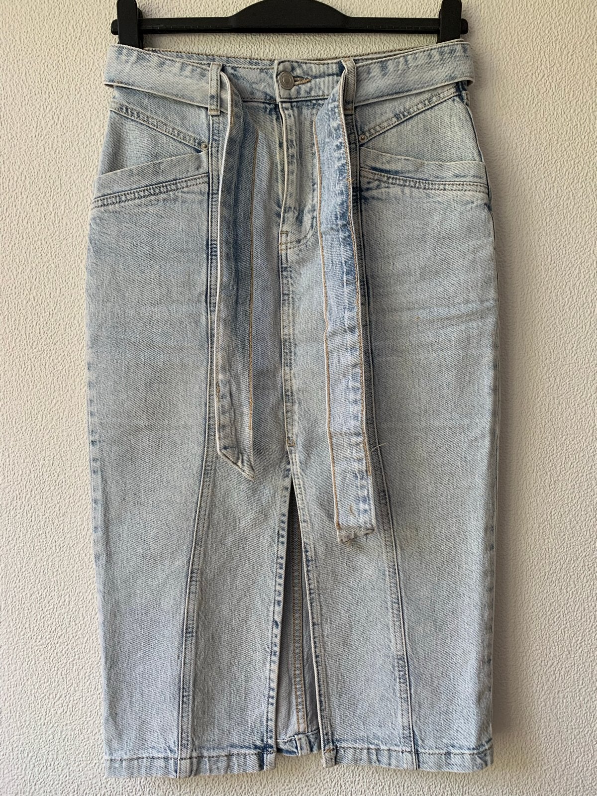 Cotton Club lichtblauwe denim rok maat S, Kleding | Dames, Blauw, Ophalen of Verzenden, Zo goed als nieuw, Knielengte