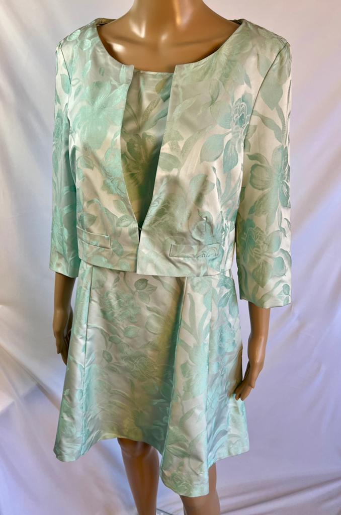 Apanage twinset jurk & jasje bloemdessin maat 40, Kleding | Dames, Jurken, Ophalen of Verzenden, Nieuw, Maat 38/40 (M), Groen