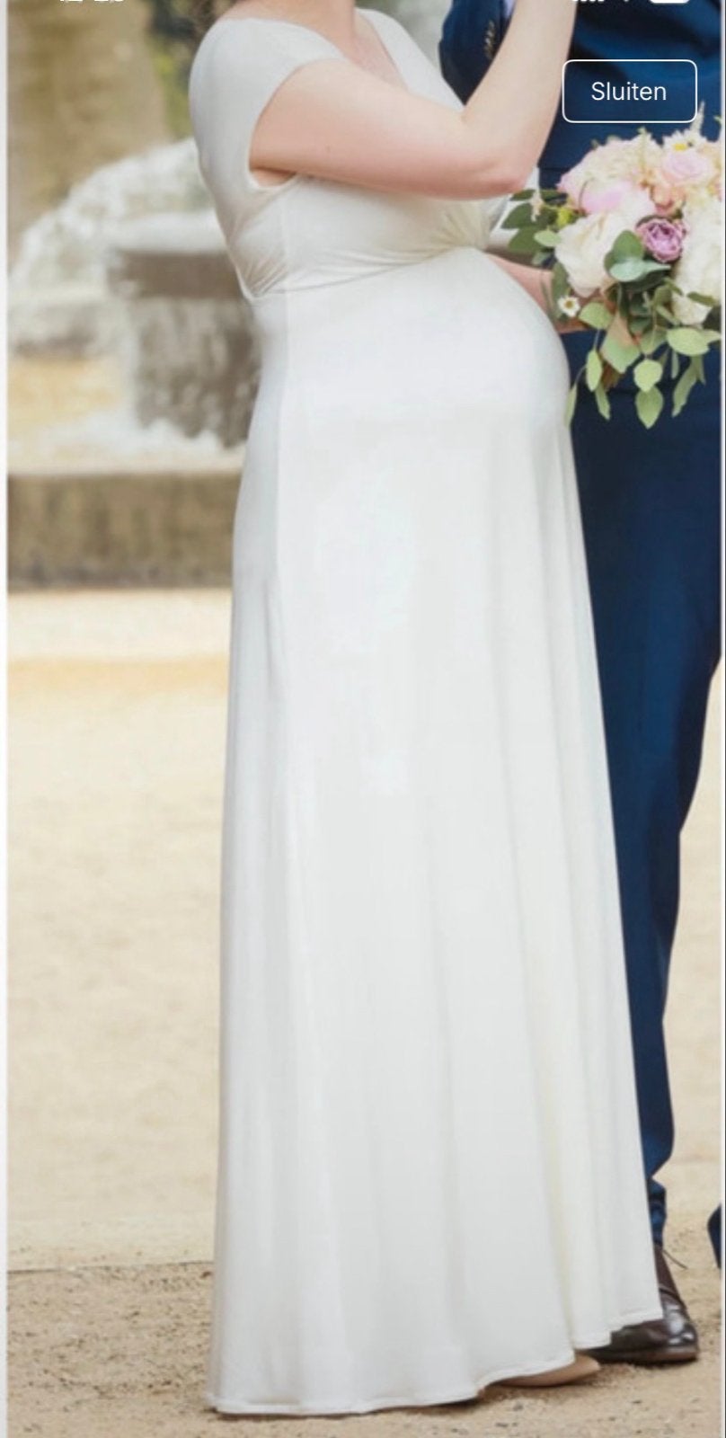 Elegante zwangerschap trouwjurk - Zo goed als nieuw, Kleding | Dames, Trouwkleding en Trouwaccessoires, Ophalen of Verzenden, Zo goed als nieuw