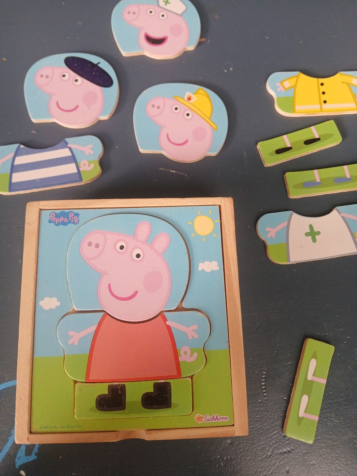 Peppa Pig puzzel, 2 tot 4 jaar, Gebruikt, Ophalen of Verzenden, Van hout