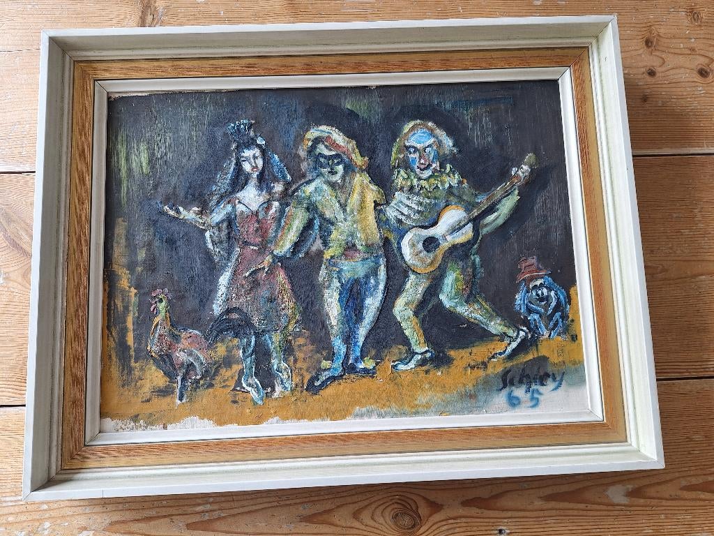 schilderij Fado Schley '65 olieverf Portugal, Antiek en Kunst, Kunst | Schilderijen | Klassiek, Ophalen of Verzenden