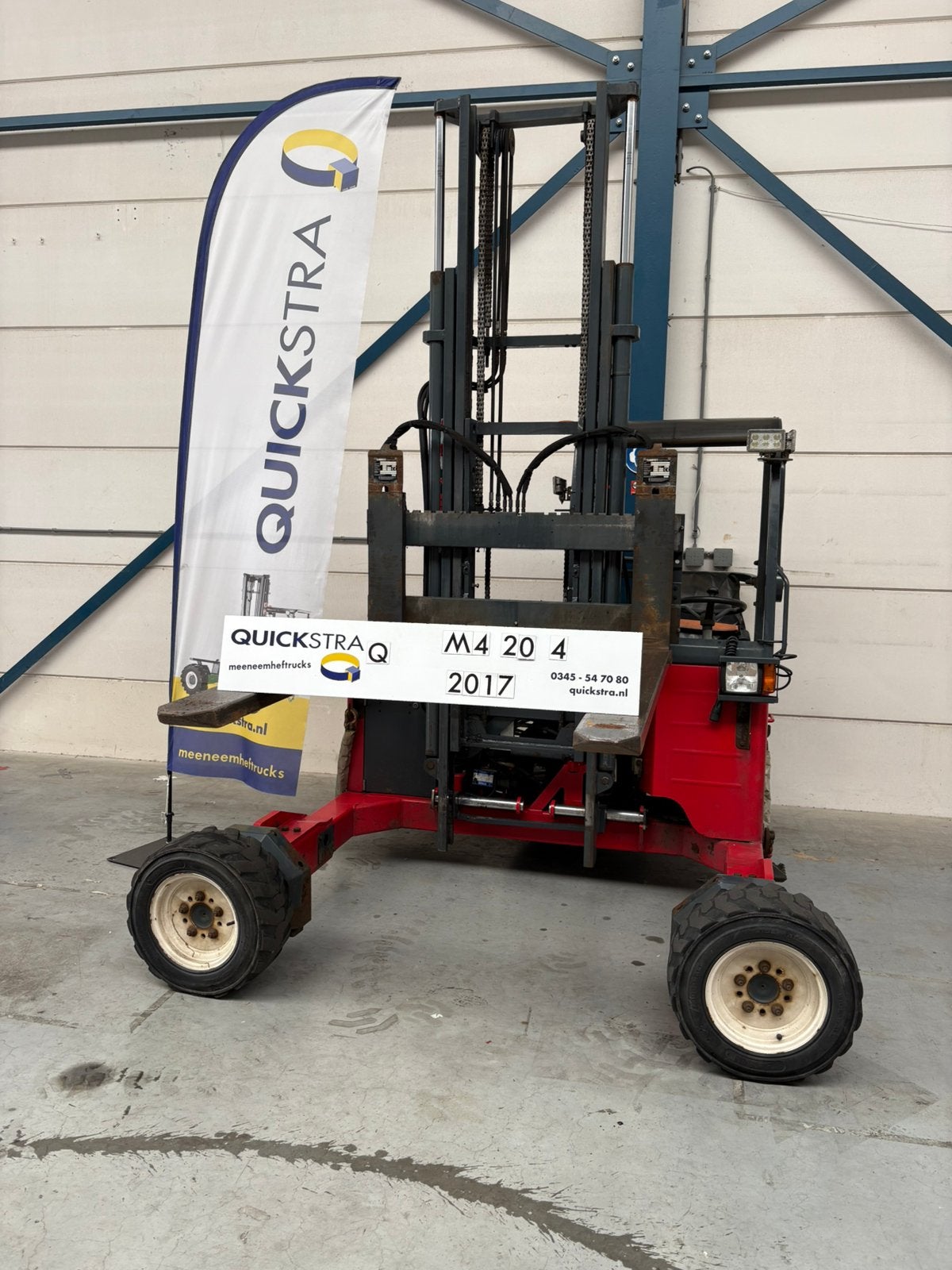 Kooiaap Moffett 4 weg, 1000 tot 2000 kg, Ophalen of Verzenden, Heftruck