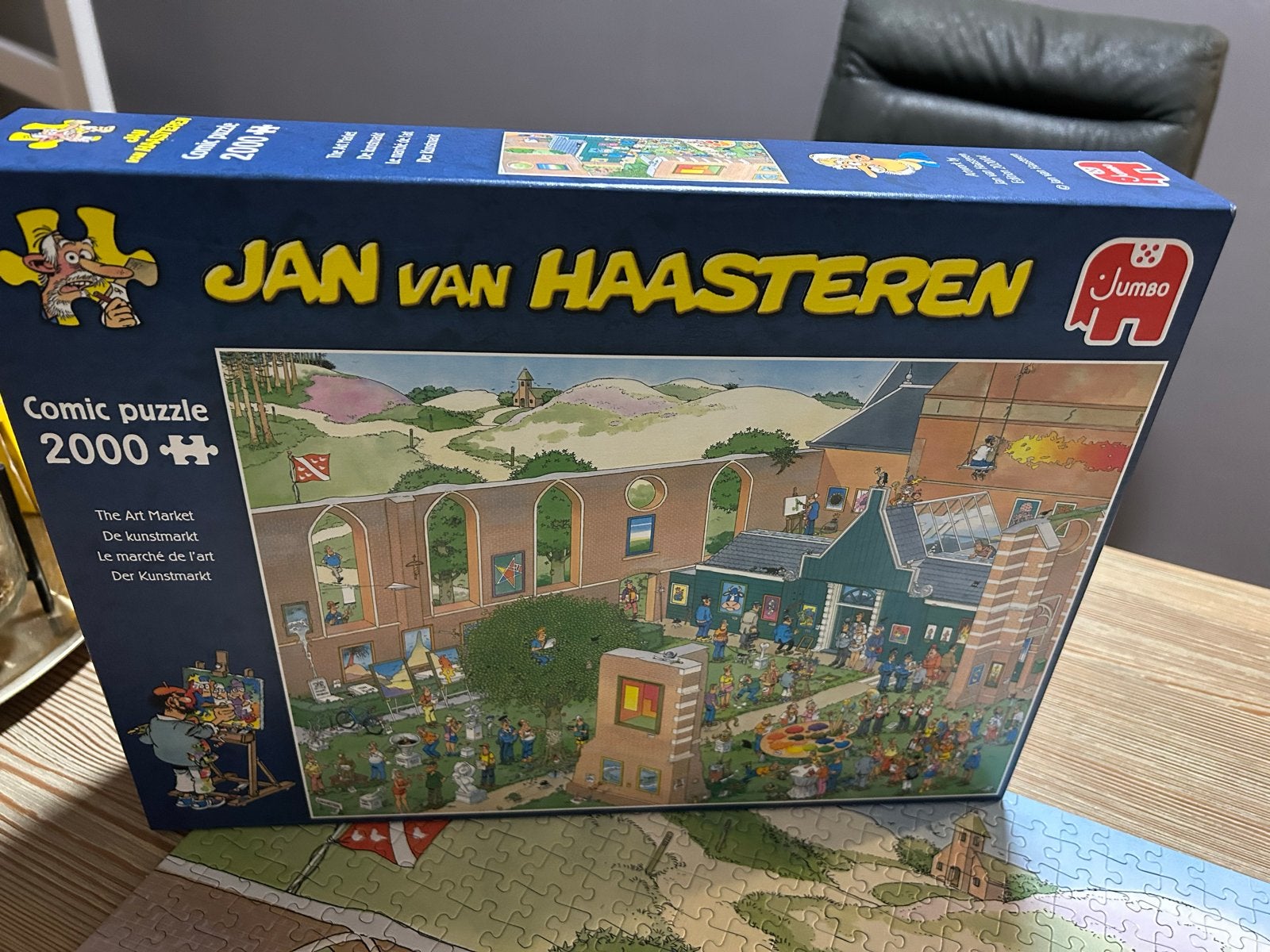 Jan van Haasteren Comic Puzzel - De Kunstmarkt 2000 stukjes, Hobby en Vrije tijd, Denksport en Puzzels, Ophalen of Verzenden, Meer dan 1500 stukjes