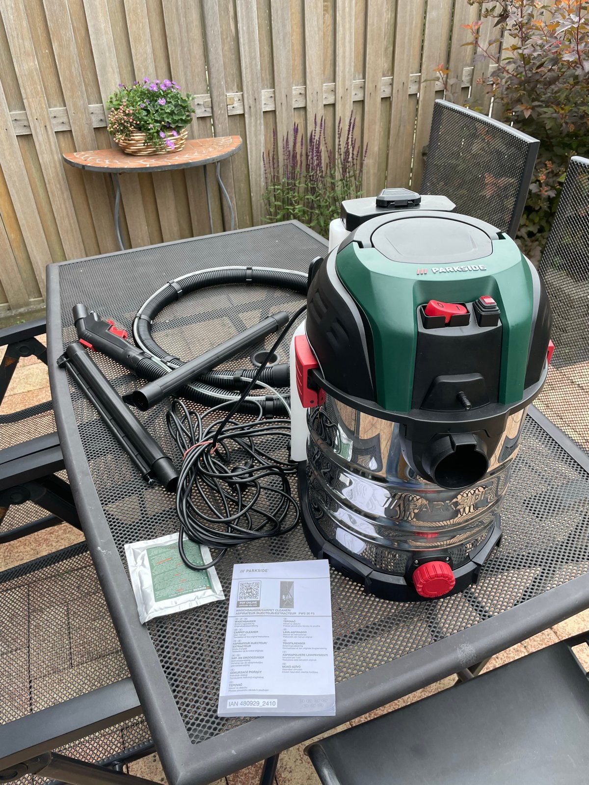 Parkside PWS 20 F5 Tapijtreiniger / Waterstofzuiger 1600W, Reservoir, Ophalen, Combi-reiniger, Overige merken
