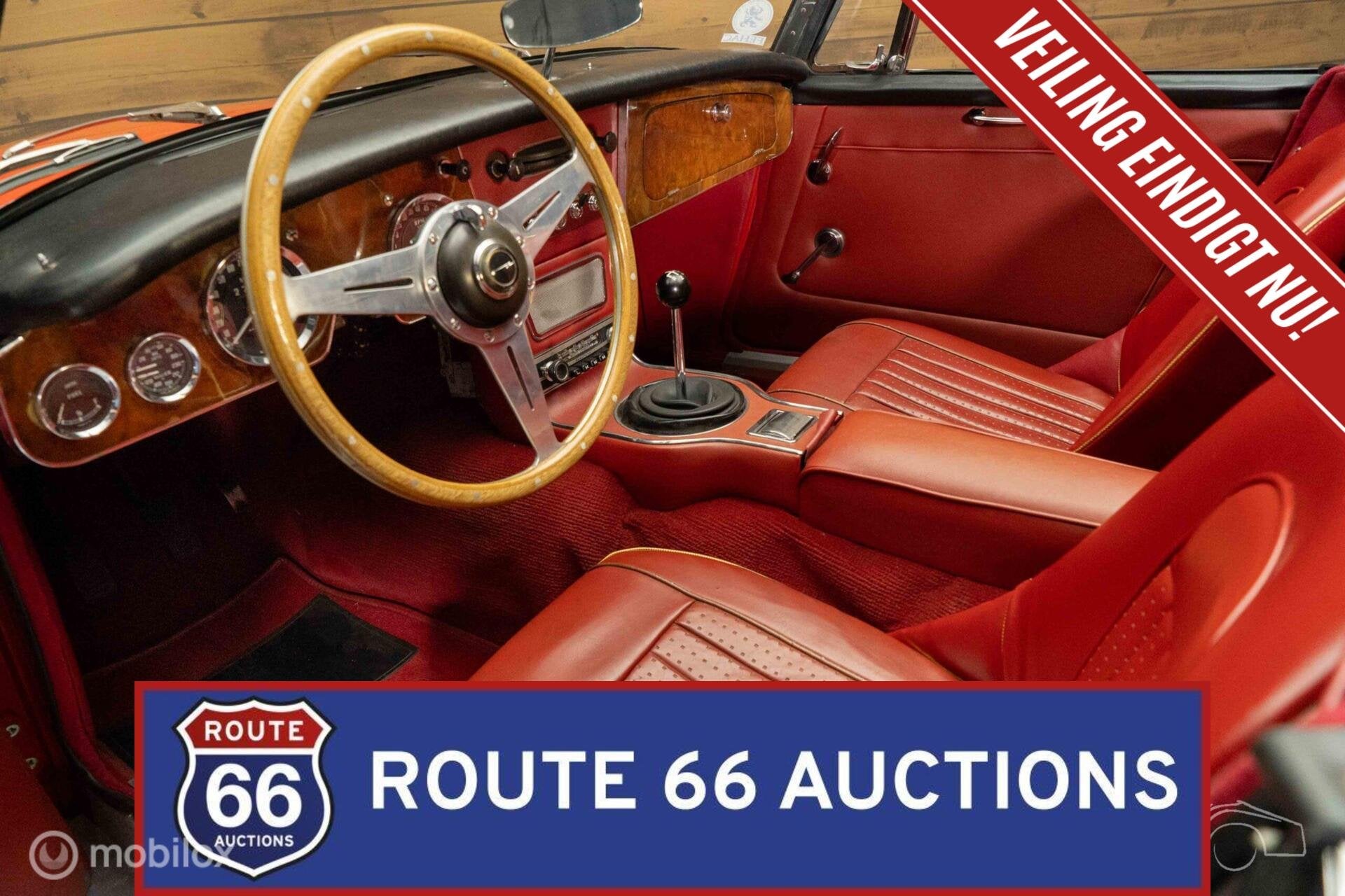 Austin Healey 3000 MK3 | 1966 | Route 66 Auctions, Auto's, Oldtimers, Austin, Overige carrosserieën, Zwart, Bedrijf