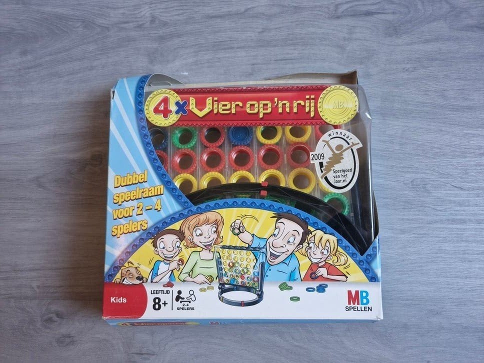 Vier op een rij - MB Spellen, Hobby en Vrije tijd, Gezelschapsspellen | Bordspellen, Een of twee spelers, Ophalen of Verzenden