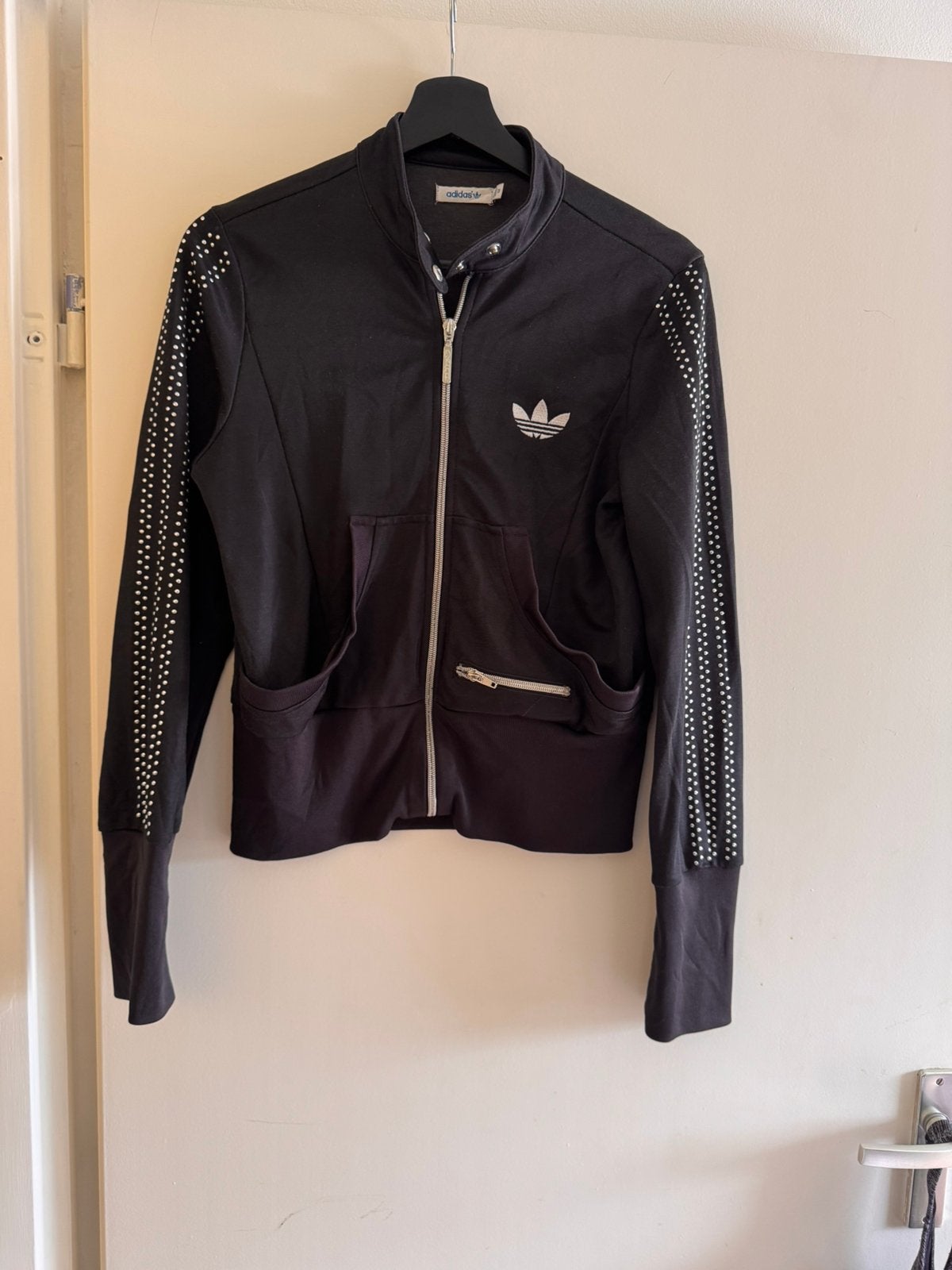 Adidas trainingsjas, Maat 38/40 (M), Zwart, Ophalen of Verzenden, Zo goed als nieuw
