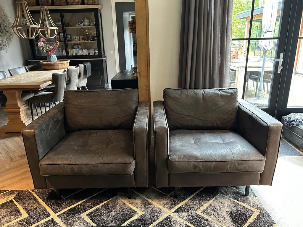 Twee faureuils  Be Pure, Huis en Inrichting, Fauteuils, Ophalen, Zo goed als nieuw, 75 tot 100 cm, 50 tot 75 cm