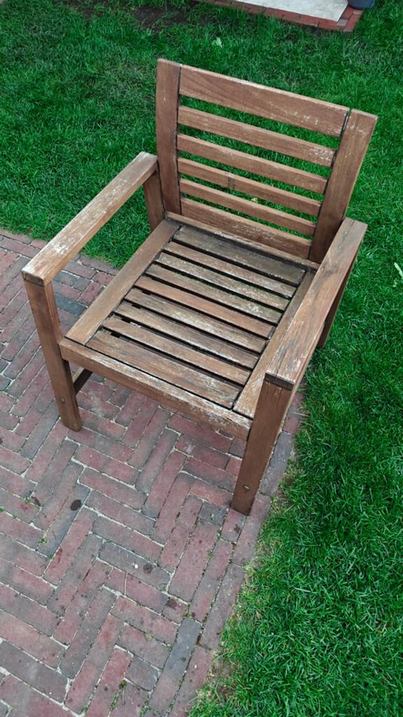 IKEA houten tuinstoel - Gebruikt, Ophalen, Gebruikt, Hout