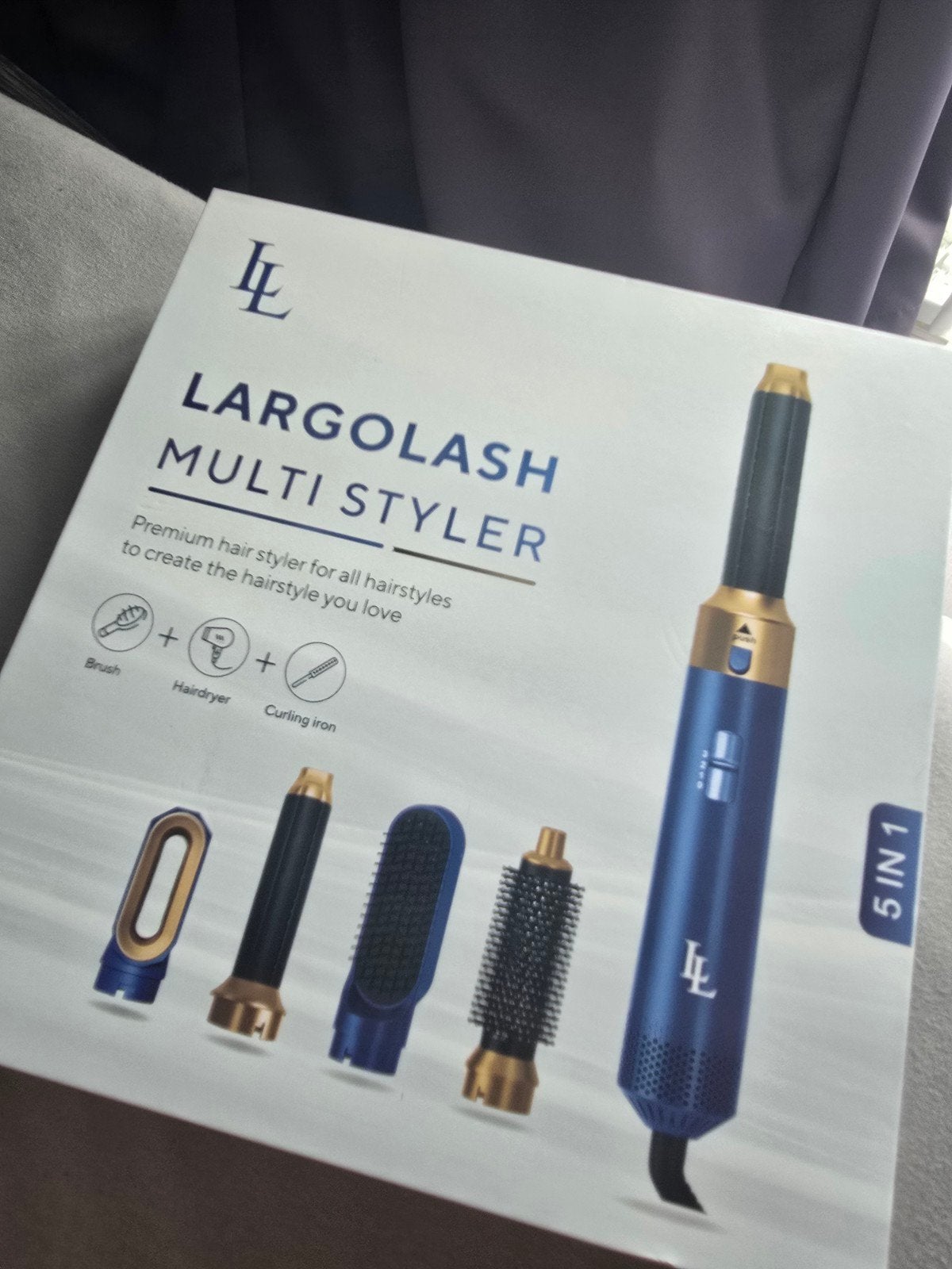 Largolash multistyler fohnborstel krultang / drying brush, Ophalen, Zo goed als nieuw, Krultang of Stijltang