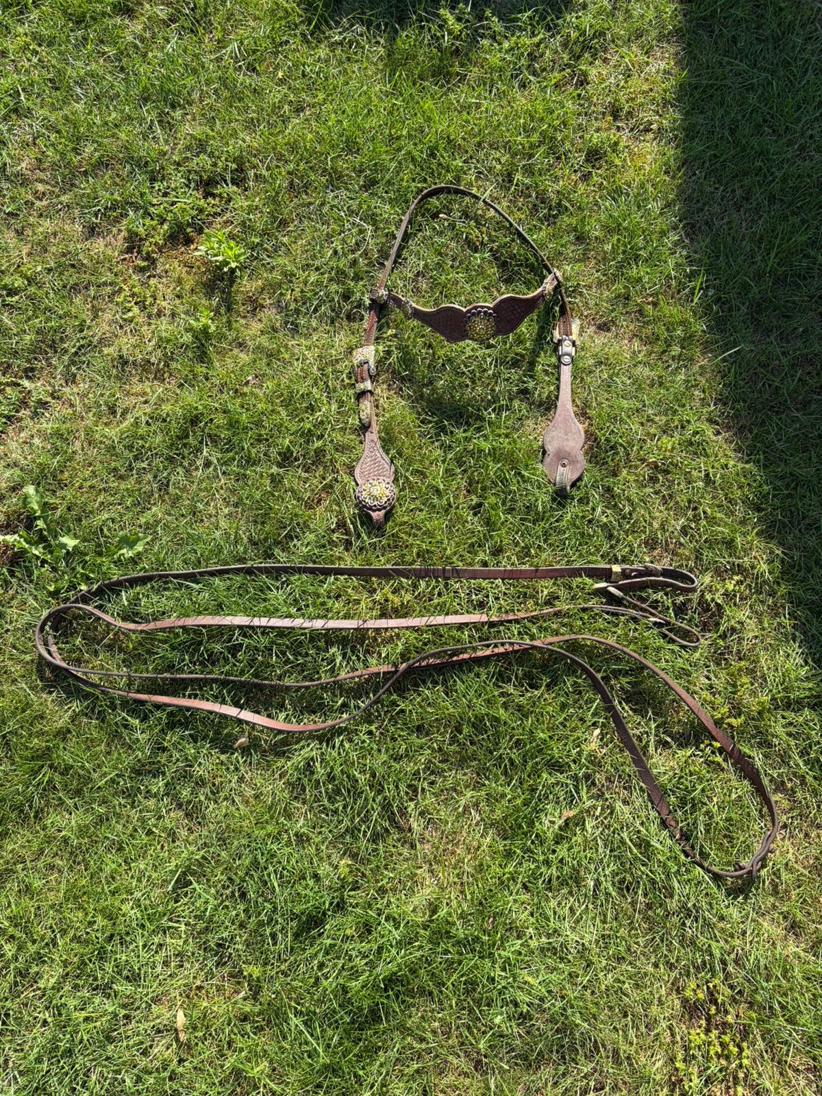 Western hoofdstel en splitreigns - Extra Full, Dieren en Toebehoren, Paarden en Pony's | Hoofdstellen en Tuigage, Ophalen of Verzenden
