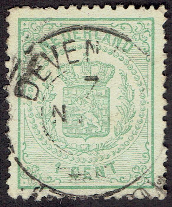 Nederland 1870, Rijkswapen, 1 cent., Verzenden, T/m 1940, Gestempeld