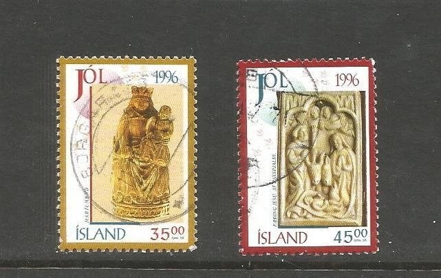 IJsland Mi. 860/861 Kerst 1996 Gestempeld, Ophalen of Verzenden, IJsland, Gestempeld