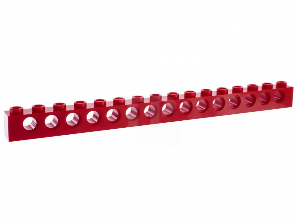 10 technic Lego steen + gaten rood 1x16, Lego, Ophalen of Verzenden, Zo goed als nieuw, Technic