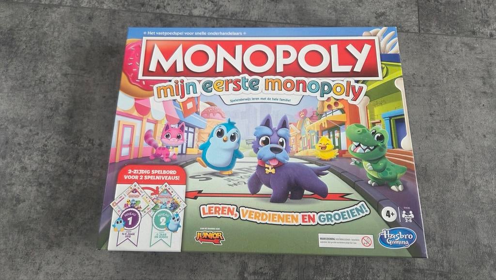 Monopoly Mijn Eerste Monopoly, Hobby en Vrije tijd, Gezelschapsspellen | Bordspellen, Ophalen of Verzenden