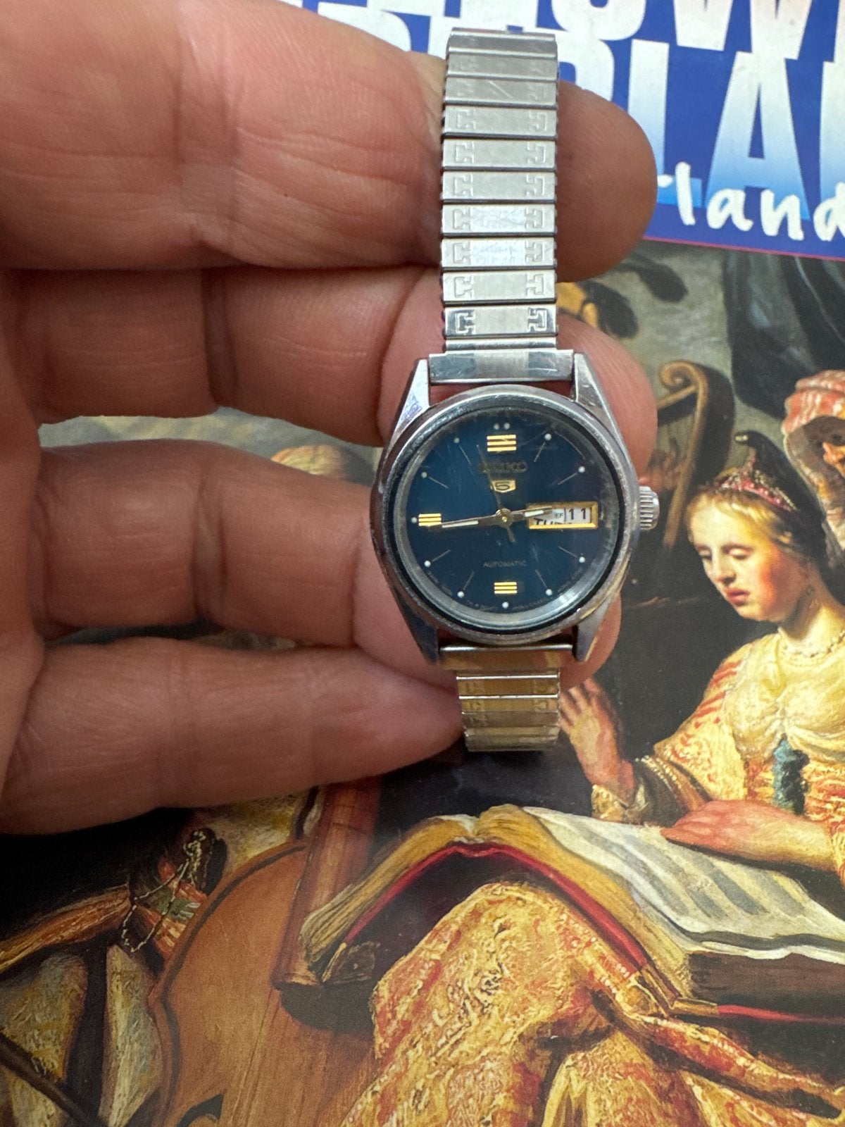 Seiko 5 Automatic voor DamasPolshorloge - Vintage Stijl, Sieraden, Tassen en Uiterlijk, Seiko, Gebruikt, Staal, Polshorloge